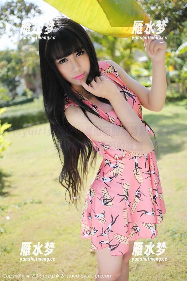 MyGirl美媛馆 - 张雨萌的高清夏日写真，隐约能嗅到西瓜的味道