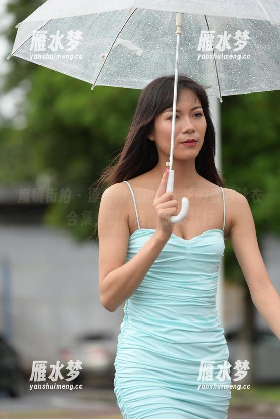 魔镜街拍 - 漂亮得犯规，芝芝的蓝色泳衣合集，别说话，欣赏就行